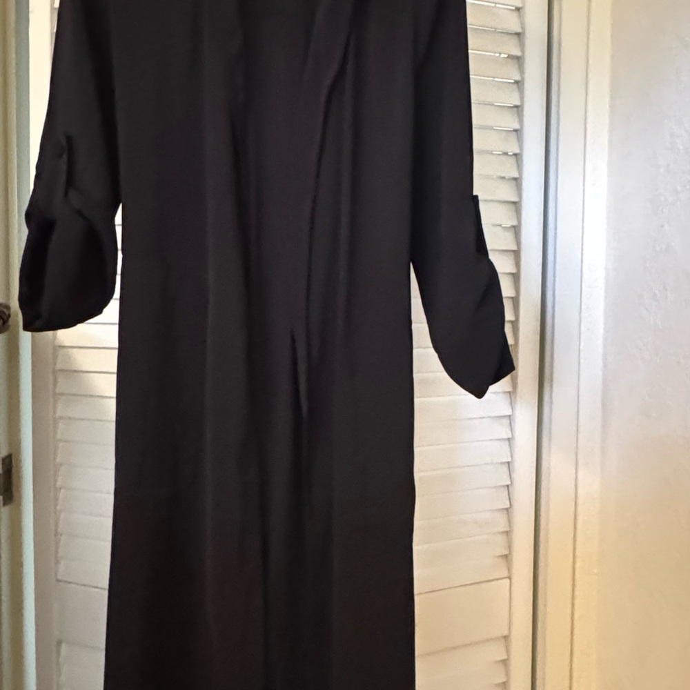 DR2 Black Flowy Trench Coat